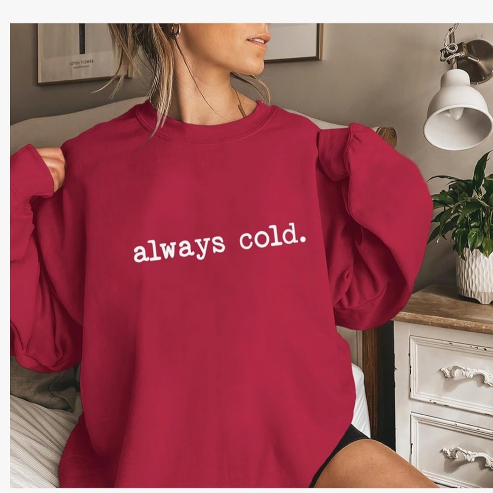 Chic Nation Red Sweatshirt - Always Cold